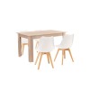 Set de masă Zara 4+1 alb-stejar Sonoma