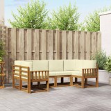 vidaXL Set de canapea cu pernă 6 pcs Natural și Crem 3366878