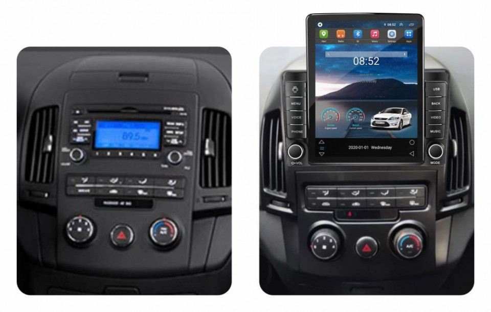 Navigatie dedicata cu Android Hyundai i30 2007 - 2012, clima manuala, 2GB  RAM, | Okazii.ro