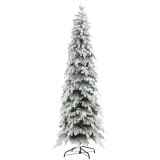 HOMCOM Brad artificial 210 cm, ca unul adevărat, cu 800 de crenguțe dense, zăpadă artificială, deschidere automată | Aosom Romania