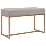 VidaXL Bancă, gri, 80 cm, catifea