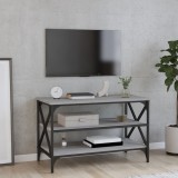 Comodă TV, gri sonoma, 80x40x50 cm, lemn compozit