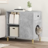 vidaXL Casa pentru pisici Beton 72 x 42.5 x 70 cm Lemn compozit 8000683