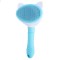 Perie Pufo practica cu maner pentru toaletare caini si pisici, 20 cm, albastru