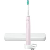 Periuta de dinti sonica electrica Philips Sonicare Seria 3100 HX3673/11, 31000 miscari/minut, Indicator baterie, Senzor presiune, Toc transport, Roz p