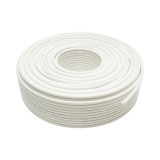 Cablu coaxial RG6 CCTV 1mm cupru, 75 Ohm, PVC alb 100m/rola Q5+