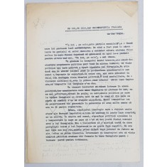 GEO BOGZA - PE ICI , PE COLO , SAU NEINTERVENTIA ITALIANA - ARTICOL PENTRU ZIAR , DACTILOGRAFIAT , CU CORECTURILE, MODIFICARILE SI ADAUGIRILE OLOG