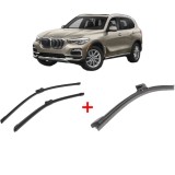 Set 3 stergatoare BMW Seria X5 Van (G05) 2019-2023, pentru parbriz si luneta, Bosch Aerotwin