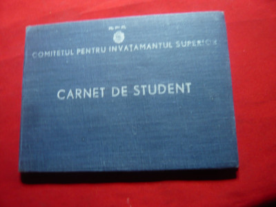 Carnet Student 1953 Facultatea Matematica-Fizica Bucuresti ,44 pag foto