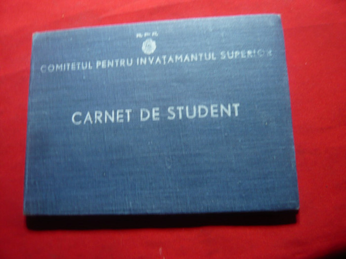 Carnet Student 1953 Facultatea Matematica-Fizica Bucuresti ,44 pag