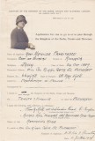 Cerere de viza pentru pentru Regatul Sarbilor Croatilor Slovenilor Yugoslavia 1928