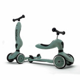 Trotineta copii cu sezut, transformabila 2in1, HighwayKick 1 Forest, 1-5 ani, pana la 50 kg, Scoot Ride, Scoot And Ride