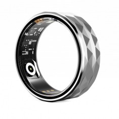 Inel iSEN R12M Smart Ring Silver, HR, SpO2, Monitorizare somn, Contor calorii, Multi Sport, Aplicatie dedicata: LuckRing, 15mAh, IP68