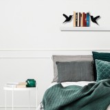 Cumpara ieftin Suport de carti metalic decorativ Kitap tutucu Negru 42.5x14x22 cm cm