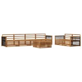 vidaXL Set de canapele de exterior 7 pcs natural Lemn Solid de Acacia 3383052