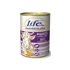 Conserva cu hrana umeda pentru caini cu vita si cartof, Life Dog, 400 g