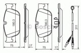 Set placute frana,frana disc PEUGEOT 308 (4A, 4C) (2007 - 2016) BOSCH 0 986 494 526