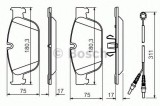 Set placute frana,frana disc PEUGEOT 508 SW (2010 - 2016) BOSCH 0 986 494 526