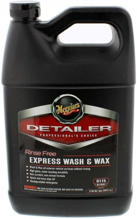 Sampon Auto Meguiar&#039;s Rinse Free Express Wash and Wax D115, 3.78L