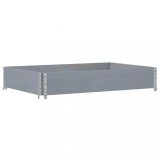 Cumpara ieftin Jardiniera de gradina, gri, 120x80 cm, lemn masiv de pin