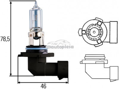 Bec Hella HB3 12V 60W 8GH 005 635-121 foto