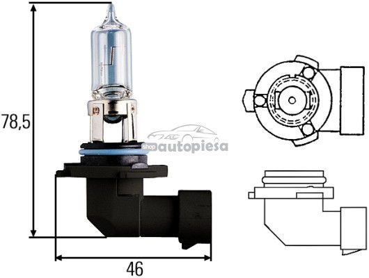 Bec Narva HB3 Power Blue (lumina albastra, 3700K) 12V 60W 486163000