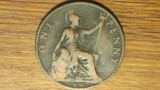 Marea Britanie - moneda de colectie bronz - 1 penny 1896 - Victoria - frumoasa!