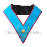 Colan pentru Ospitalier - Loj? Albastr? ?i RSAA - Material Textil cu Broderie