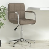 VidaXL Scaun de birou pivotant, gri taupe, material textil