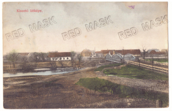 3367 - CHIZATAU, Beliut, Timis, Panorama, Bridge - old postcard - used - 1910