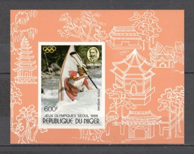 Niger.1988 Olimpiada de vara SEUL-Bl. SN.7 foto
