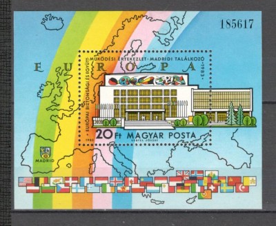 Ungaria.1983 Conferinta ptr. securitate si cooperare Madrid-Bl. SU.553 foto