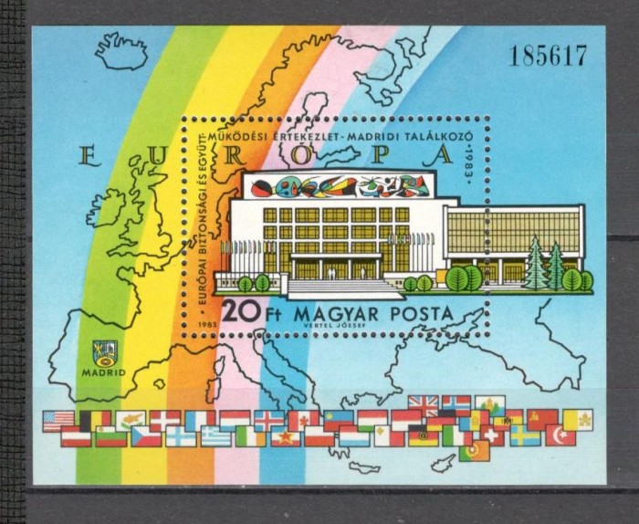 Ungaria.1983 Conferinta ptr. securitate si cooperare Madrid-Bl. SU.553