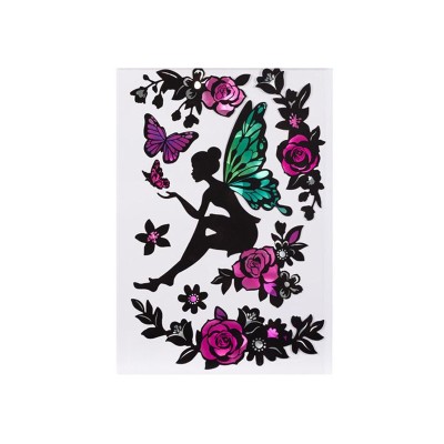 Autocolante de perete, decorative, Zana cu fluturi, 20x30 cm, ATU-088410 foto