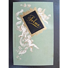 Carte postala cu ingeri, inceput de secol XX