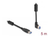 Cablu USB 3.0-A la USB-B drept/unghi sus 5m, Delock 81107