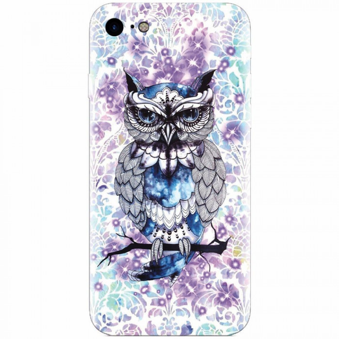 Husa silicon pentru Apple Iphone 7, Abstract Owl