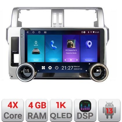 Navigatie Toyota Landcruiser J150 Prado 2014-2017 Kit-065 Edotec 4+64 10.5 inch Incell 1K android Wifi 5Ghz gps internet et GPS W CarStore Technology