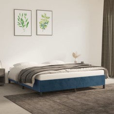 vidaXL Cadru de pat fără saltea, albastru &icirc;nchis, 160x200 cm, catifea 347334