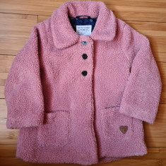 Palton/Cojoc H&M bucle pufos roz pal 1/2 ani fata nou fara eticheta