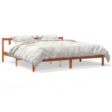 VidaXL Cadru de pat fără saltea, maro ceruit 180x200 cm lemn masiv pin 844812