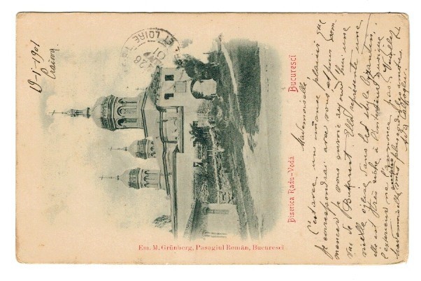 Bucuresti 1901 - Biserica Radu Voda, ilustrata circulata