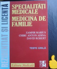 Specialitati medicale Medicina de familie Zamfir Marius teste grila rezidentiat foto