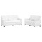 Set de canapea 2 pcs Alb Piele artificiala - 2