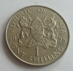 170. Moneda Kenya 1 shilling 1978 foto