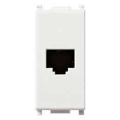 Priza telefon RJ11 1M Vimar Plana alb 14320