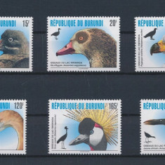 BURUNDI--pasari-Serie completa de 6 timbre nestampilate MNH