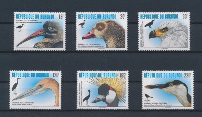 BURUNDI--pasari-Serie completa de 6 timbre nestampilate MNH foto