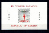 Liberia 1963 - Jocurile Olimpice de iarna, colita neuzata