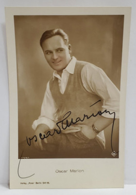 OSCAR MARION ( 1896 - 1986 ) , ACTOR AUSTRIAC , FOTOGRAFIE CU AUTOGRAF , PERIOADA INTERBELICA foto